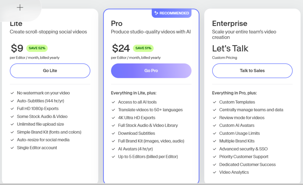 Pricing Plans and Value Proposition